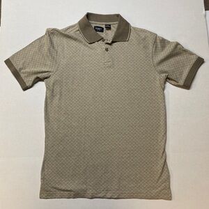 Haggar Men's Medium Tan Polo Patterned Shirt